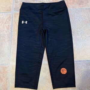 Under Armour Kids Black and Orange Leggings